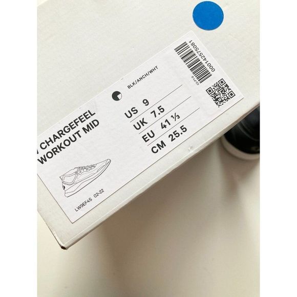 LULULEMON ChargeFeel Workout Mid Black Seamless Sneakers Running Shoes, Size 9 - Picture 15 of 16